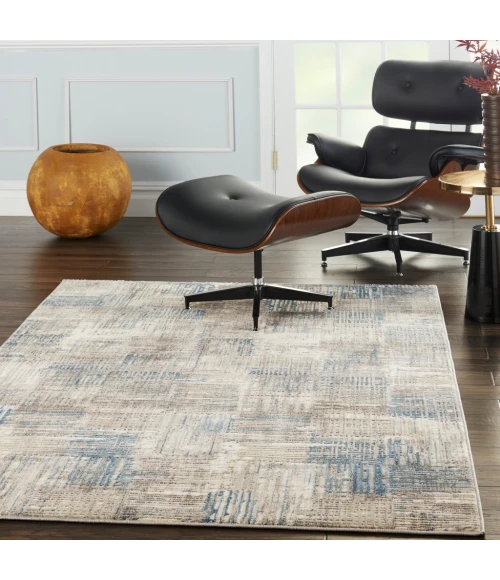 Nourison Solace Area Rug SLA03-Ivory/Grey/Blue