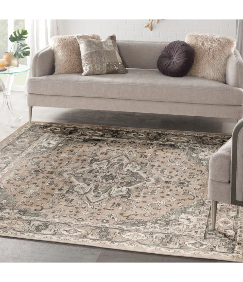 Nourison Quarry Beige Grey QUA05 10 ft. X Square Rug