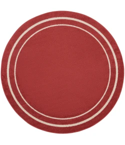 Nourison Home Nourison Essentials NRE02 Brick Ivory 6 ft. Round Area Rug