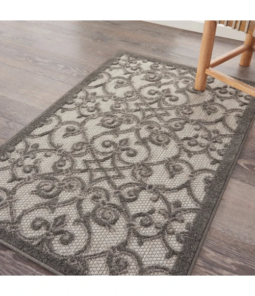 Nourison Aloha Area Rug ALH21-Grey/Charcoal