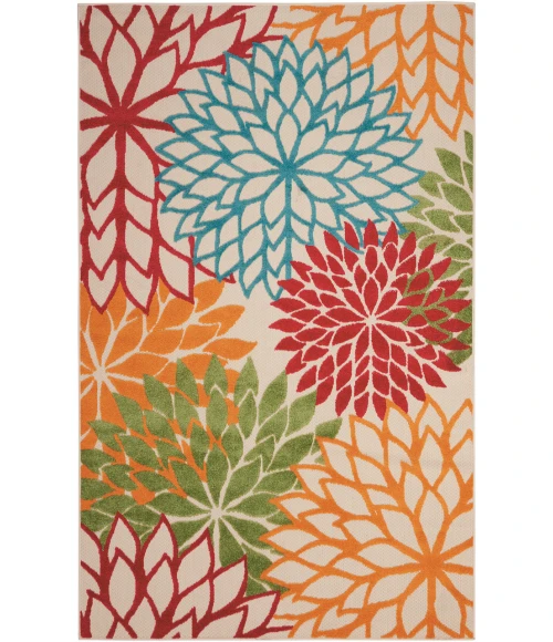 Nourison Aloha Green ALH05 3 ft. 6 in. X 5 ft. 6 in. Rectangle Rug