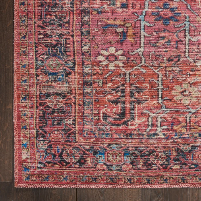 Nicole Curtis Machine Washable Series 1 Area Rug SR102 Brick