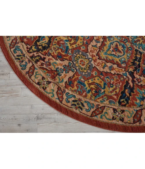 Nourison 2020 Round Area Rug NR205-Terracotta