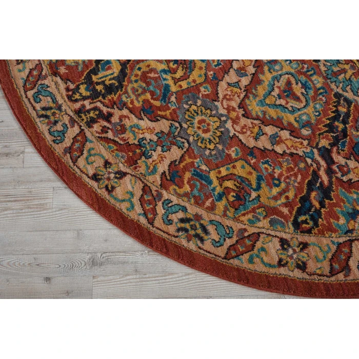 Nourison 2020 Round Area Rug NR205-Terracotta