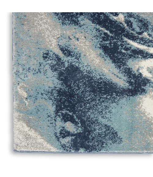 Kathy Ireland American Manor Area Rug AMR03 Blue/Ivory 9' x 12'
