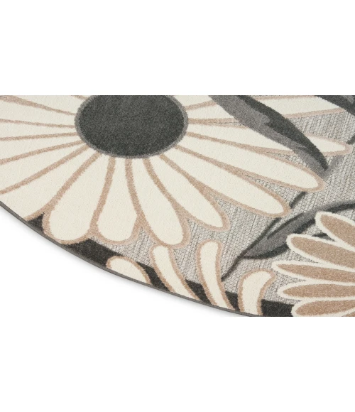 Nourison Aloha Beige ALH33 5 ft. 3 in. Round Rug