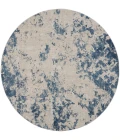 Nourison Rustic Textures Area Rug RUS16 Grey/Blue 5'3" Round