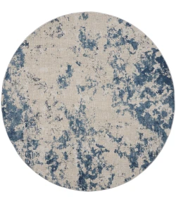 Nourison Home Rustic Textures RUS16 Grey Blue 5 ft. 3 in. Round Area Rug