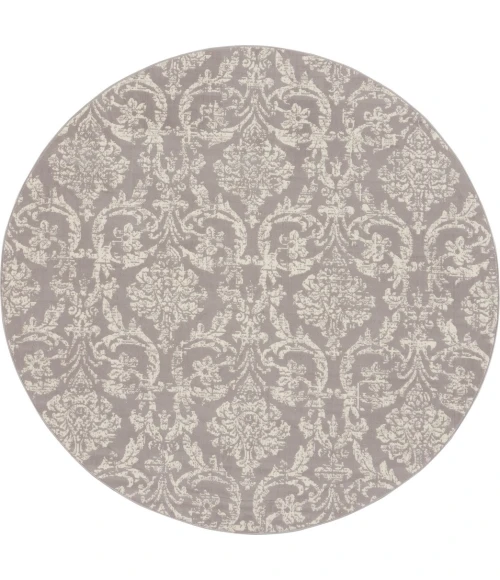Nourison Jubilant Round Area Rug JUB09-Grey