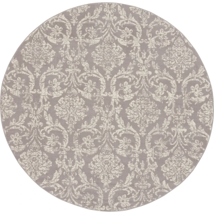Nourison Jubilant Round Area Rug JUB09-Grey