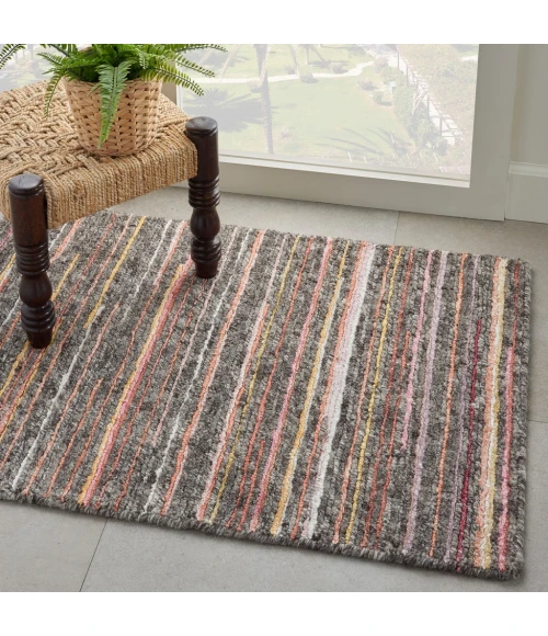 Nourison Plateau Area Rug PAE01-Grey/Flame