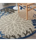 Nourison Aloha Round Area Rug ALH05-Blue/Multicolor