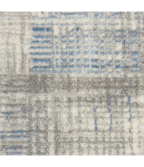 Nourison Solace Runner Area Rug SLA03-Ivory/Grey/Blue