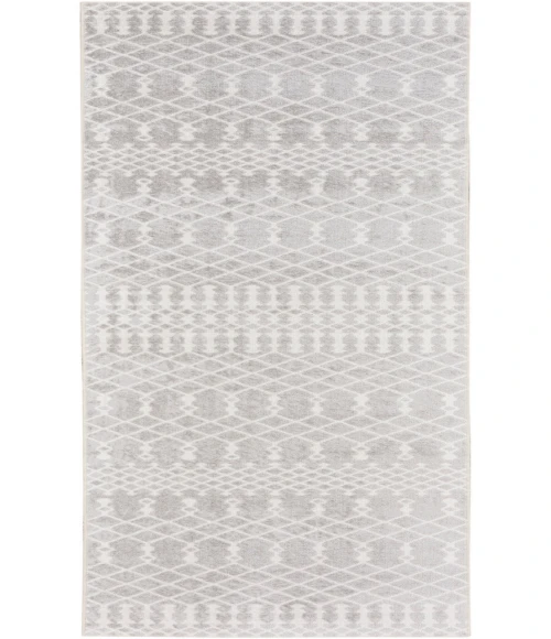 Nourison Astra Machine Washable Grey ASW10 2 ft. X 6 ft. Rectangle Rug