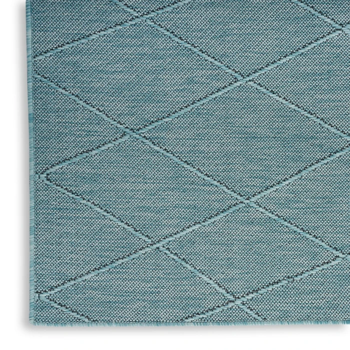 Nourison Washable Solutions Aqua WSL01 4 ft. X 6 ft. Rect. Rug