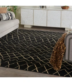 Nourison Home Grafix GRF04 Black 6 ft. X 9 ft. Area Rug