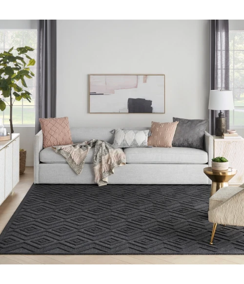 Nourison Versatile Area Rug NRV01 Charcoal/Black