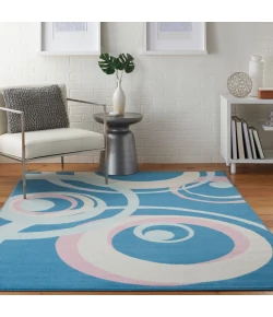 Nourison Home Grafix GRF21 Blue Multicolor 5 ft. 3 in. X 7 ft. 3 in. Area Rug