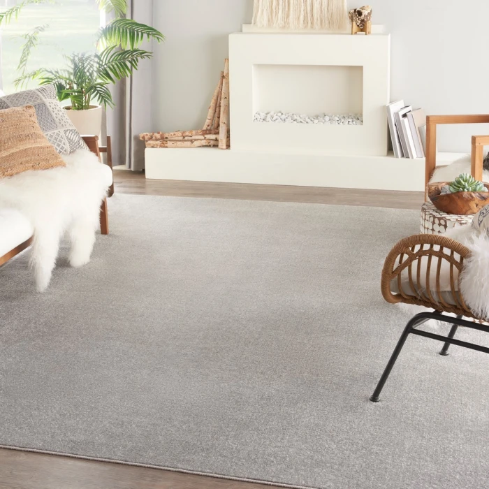 Nourison Nourison Essentials Silver Grey Area Rug NRE01 Silver Grey 10' x 14'