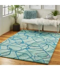 Nourison Symmetry Area Rug SMM05-Aqua Blue