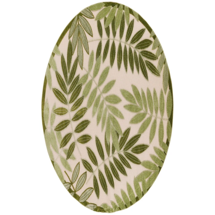 Nourison Aloha Ivory Green ALH18 7 ft. 10 in. Round Rug