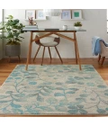 Nourison Tranquil Area Rug TRA03-Ivory/Turquoise