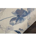 Nourison Somerset Round Area Rug ST18-Ivory/Blue