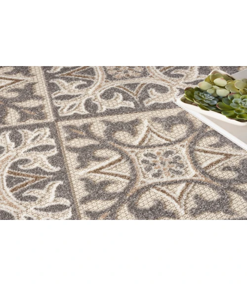 Nourison Aloha Ivory Grey ALH34 7’10” Round Rug
