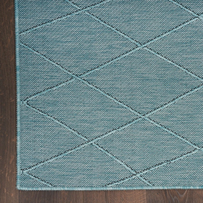 Nourison Washable Solutions Aqua WSL01 8 ft. X 10 ft. Rect. Rug