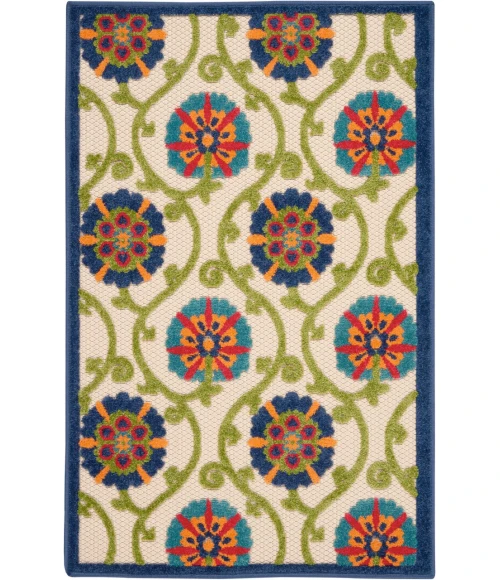 Nourison Aloha Area Rug ALH19-Blue/Multicolor