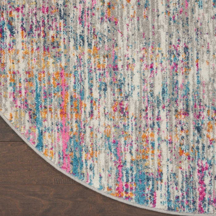Nourison Passion Round Area Rug PSN09-Ivory/Multi