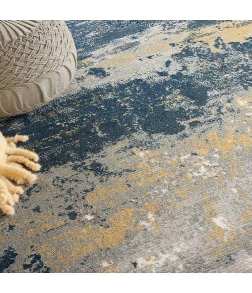 Nourison Twilight Area Rug TWI22 Navy Gold 12' x 15'