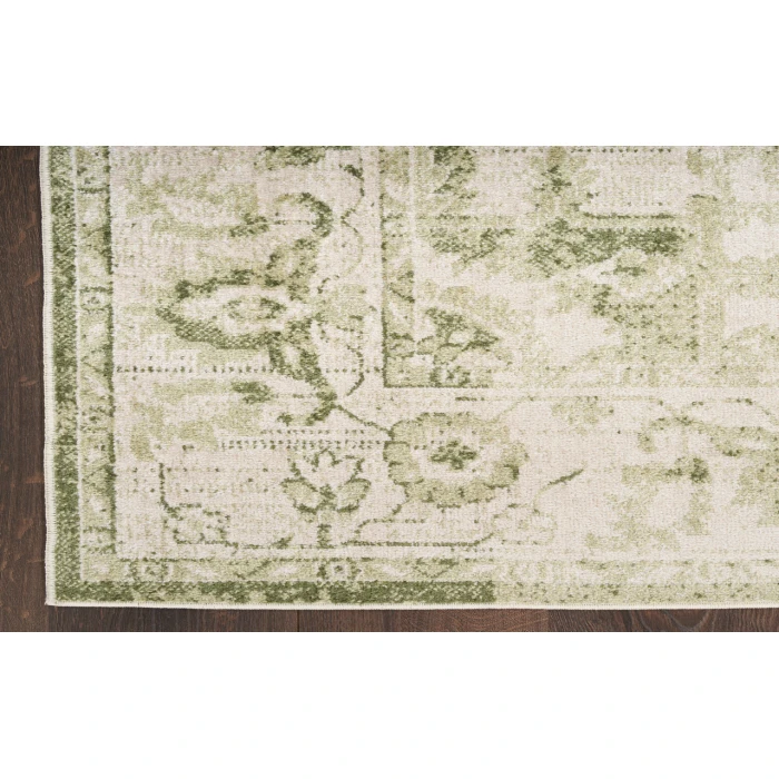 Nourison Astra Machine Washable Ivory Green ASW12 4 ft. X 6 ft. Rectangle Rug