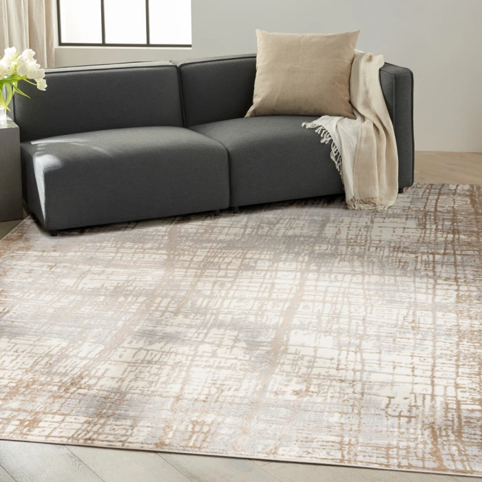 Calvin Klein Rush Area Rug CK950 Ivory/Taupe