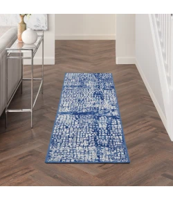 Nourison Home Whimsicle WHS07 Ivory Navy 2 ft. X 8 ft. Area Rug
