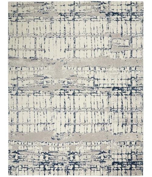 Nourison Twilight Area Rug TWI10 Ivory/Navy 9'9" x 13'9"