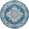 Nourison Home Grafix GRF14 Blue 8 ft. Round Area Rug
