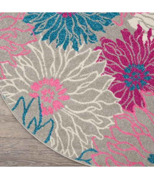 Nourison Passion Round Area Rug PSN17-Grey