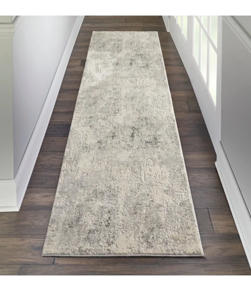 Nourison Rustic Textures Runner Area Rug RUS07-Grey/Beige
