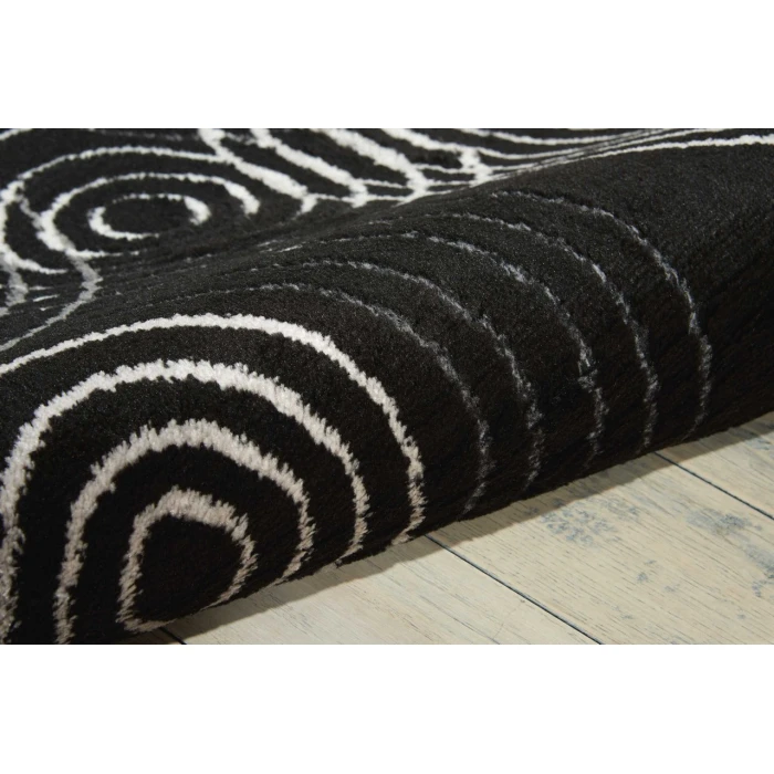 Nourison Studio Black STU03 2ft.2in. x 7ft.3in. Rect. Rug