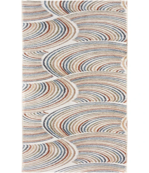 Nourison Astra Machine Washable Ivory Multicolor ASW08 2 ft. X 6 ft. Rectangle Rug