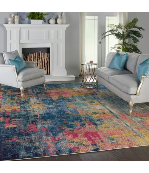 Nourison Celestial Area Rug CES09-Blue/Yellow