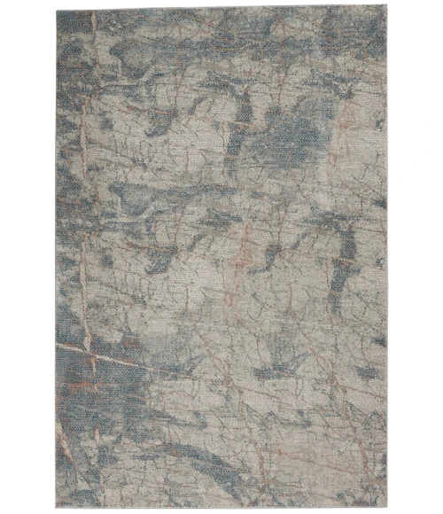 Nourison Rustic Textures Area Rug RUS15-Light Grey/Blue