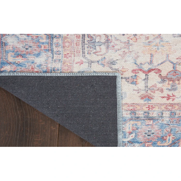 Nicole Curtis Machine Washable Series 1 Blue Multicolor SR104 3 ft. X 5 ft. Rectangle Rug