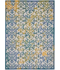 Nourison Home Aloha ALH21 Ivory Blue 12 ft. X 15 ft. Area Rug