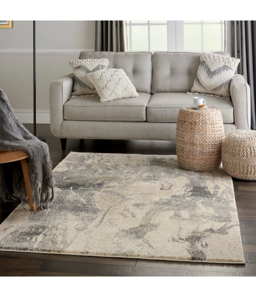 Nourison Fusion Area Rug FSS16-Cream Grey