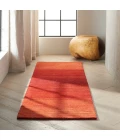 Calvin Klein Linear Glow Area Rug GLO01 Sumac