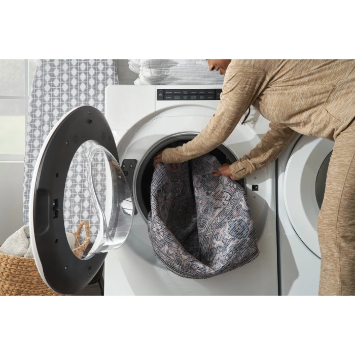 Nicole Curtis Machine Washable Series 1 Area Rug SR101 Blue 5' x 7'