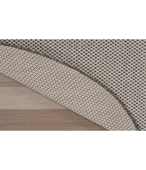 Nourison Courtyard Ivory/Charcoal COU01 5 ft. Round Rug