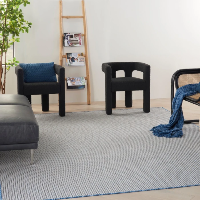 Nourison Courtyard Area Rug COU01-Ivory Blue